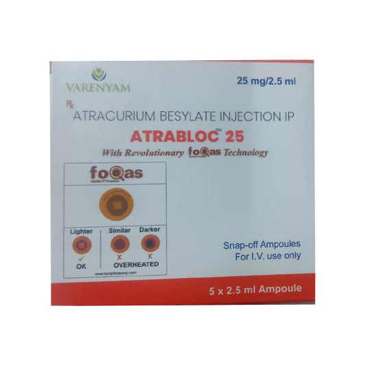 ATRABLOC 25 Injection 5x2.5ml - Global Surgicals