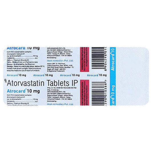 ATROCARD 10mg Tablet 10's - Global Surgicals