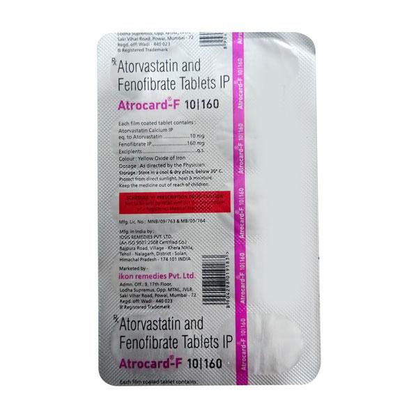 ATROCARD F 10mg Tablet 10's - Global Surgicals