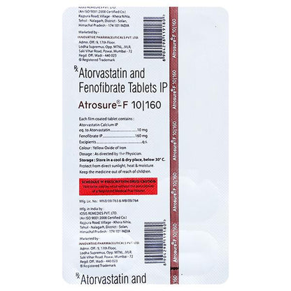 ATROSURE F 10/160 Tablet 10's - Global Surgicals
