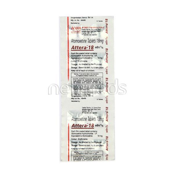 Attera 18mg Tablet 10'S - Global Surgicals