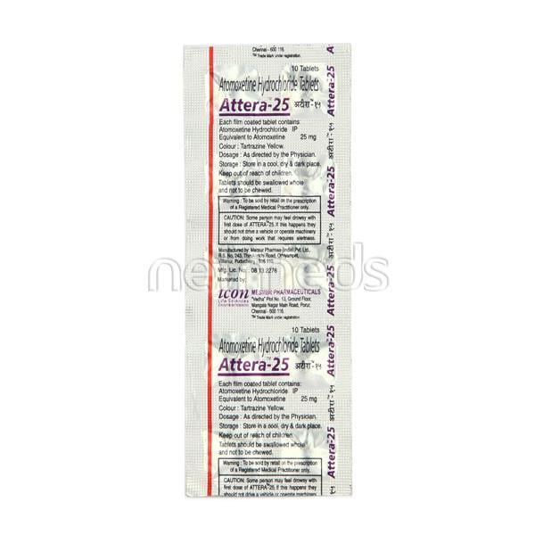 Attera 25mg Tablet 10'S - Global Surgicals