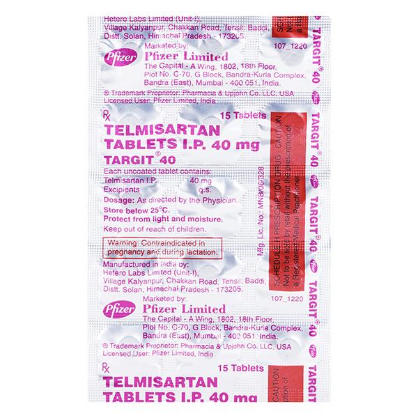 Targit 40mg Tablet 15'S