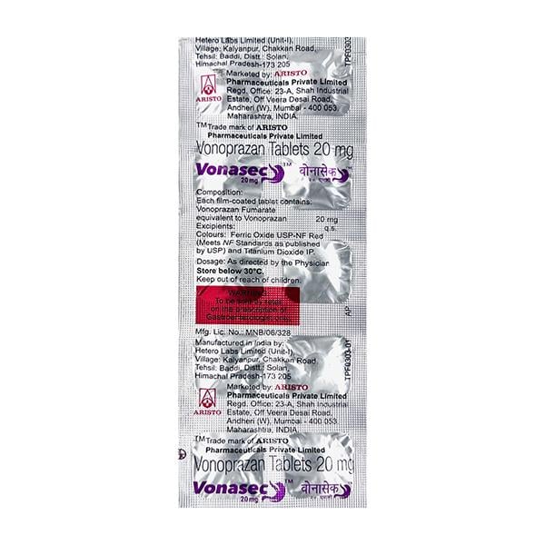 VONASEC 20mg Tablet 10's