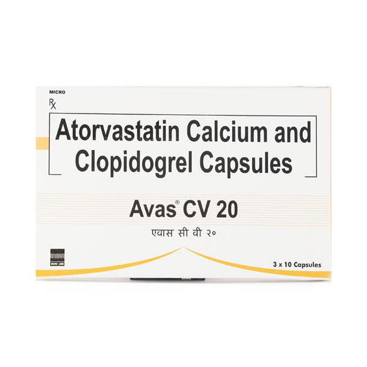 Avas CV 20mg Capsule 10'S - Global Surgicals