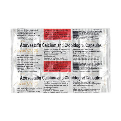 Avas CV 20mg Capsule 10'S - Global Surgicals
