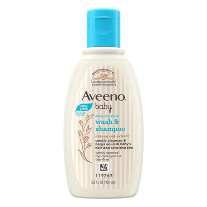 Aveeno Baby Daily Moisture Wash & Shampoo 100 ml
