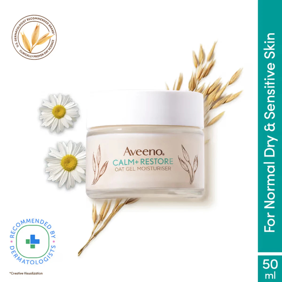 Aveeno Calm + Restore Oat Gel Moisturiser 50 gm