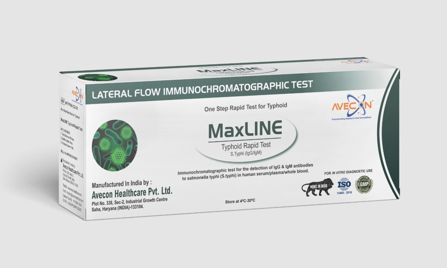 Avecon Maxline Typhoid Rapid Card - Global Surgicals