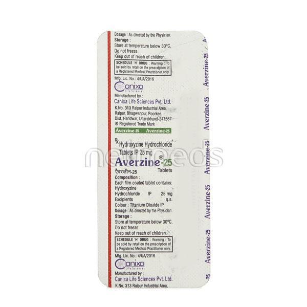 Averzine 25mg Tablet 10'S - Global Surgicals
