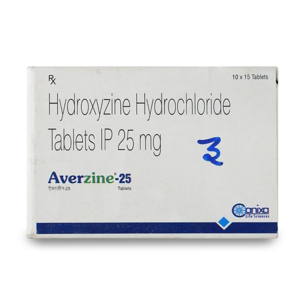 AVERZINE 25mg Tablet 15's - Global Surgicals