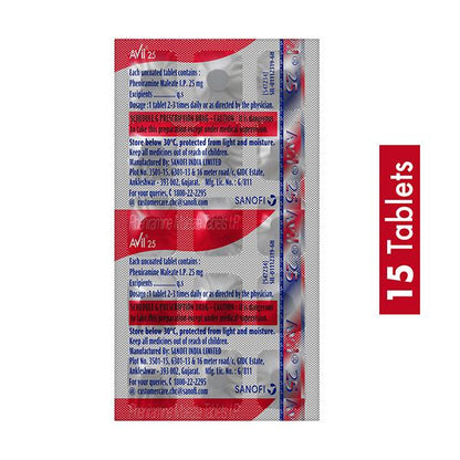 Avil 25mg Tablet 15'S - Global Surgicals