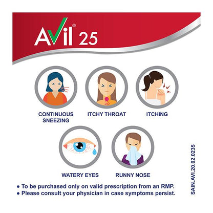 Avil 25mg Tablet 15'S - Global Surgicals