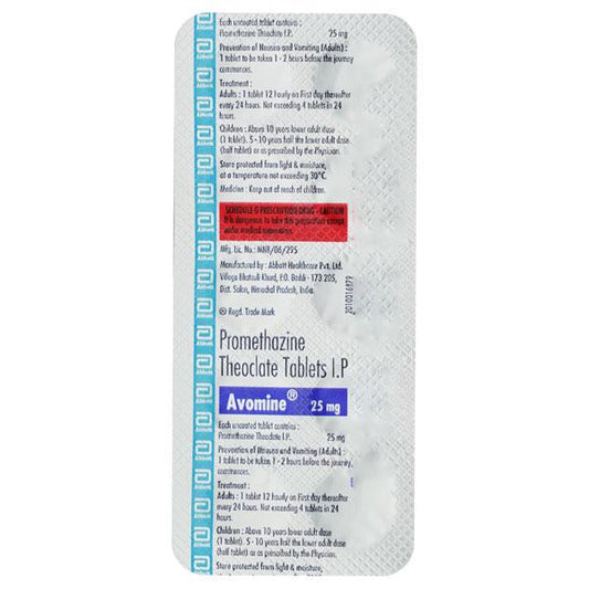 Avomine Tablet 10'S - Global Surgicals