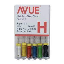 Avue Stainless Steel Hand H Files - Global Surgicals
