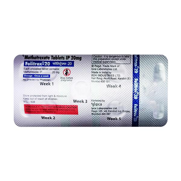 FOLITRAX 20 Tablet 5's