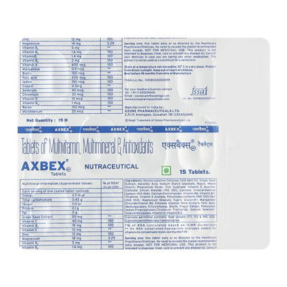 AXBEX NF Tablet 15's - Global Surgicals