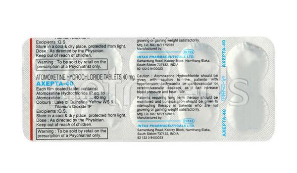 Axepta 40mg Tablet 10'S - Global Surgicals