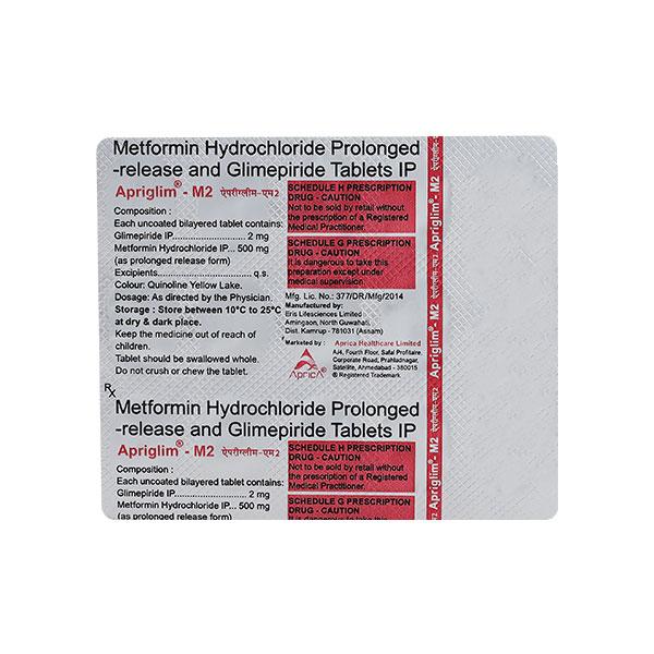 APRIGLIM M 2mg Tablet 15's