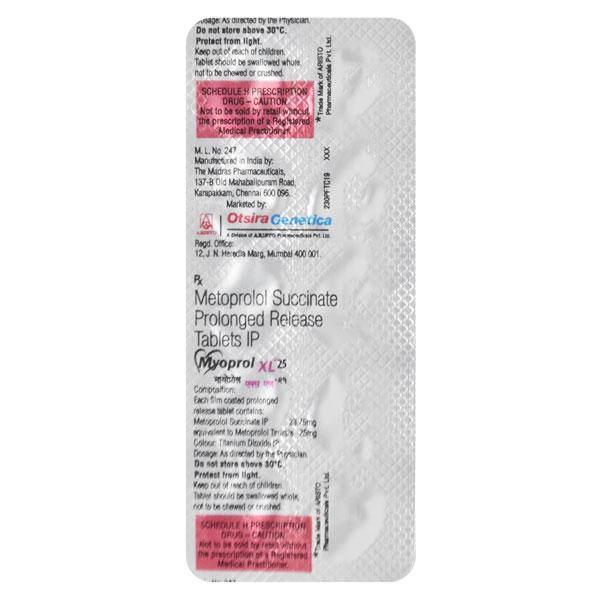 Myoprol XL 25mg Tablet 10'S
