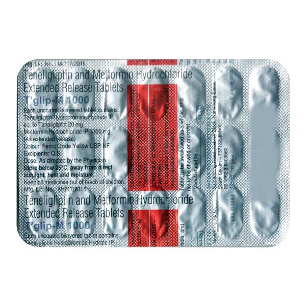 T GLIP M 1000 Tablet 20's
