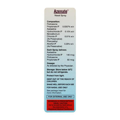 AZENATE 70md Nasal Spray 9.8ml - Global Surgicals