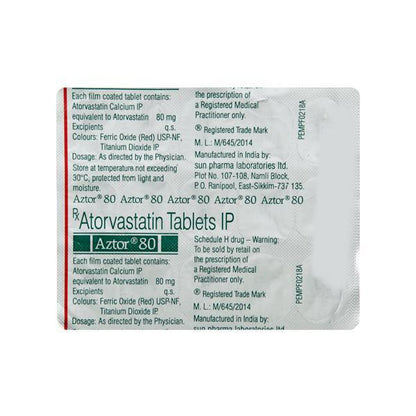 Aztor 80mg Tablet 15'S - Global Surgicals