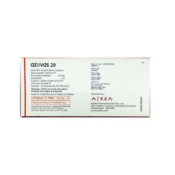 Azuvas 20mg Tablet 10'S - Global Surgicals