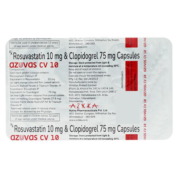 AZUVAS CV 10 Capsule 10's - Global Surgicals