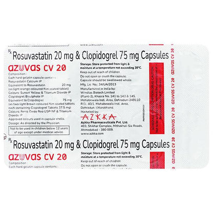 AZUVAS CV 20 Capsule 10's - Global Surgicals