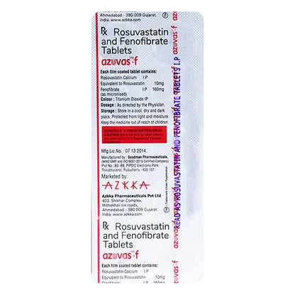 Azuvas F 10mg Tablet 10'S - Global Surgicals