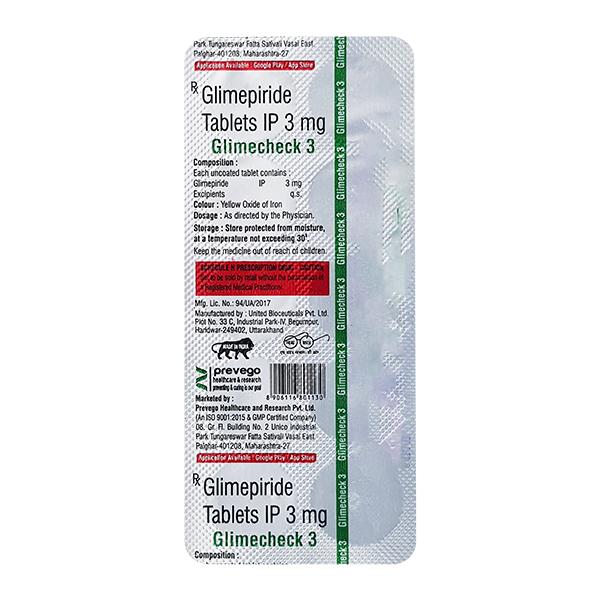GLIMECHECK 3 Tablet 10's