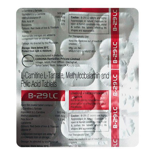 B 29 LC Tablet 15's - Global Surgicals