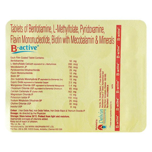 B Active Tablet 15'S - Global Surgicals