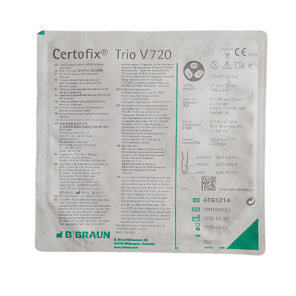 B Braun Certofix Triple Lumen Trio V720 Catheter - Global Surgicals