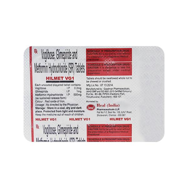 HILMET VG 1mg Tablet 10's
