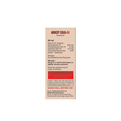 ADDCET COLD DS STRAWBERRY FLAVOUR Suspension 60ml