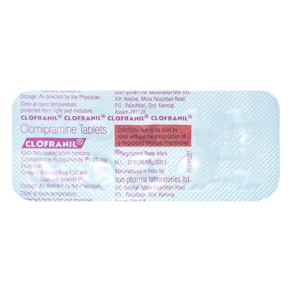 Clofranil 25mg Tablet 10'S