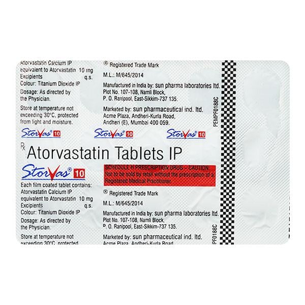Storvas 10mg Tablet 15'S