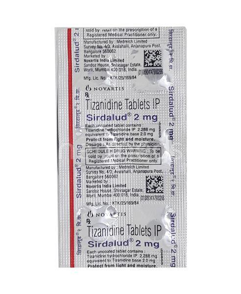 Sirdalud 2mg Tablet 6'S
