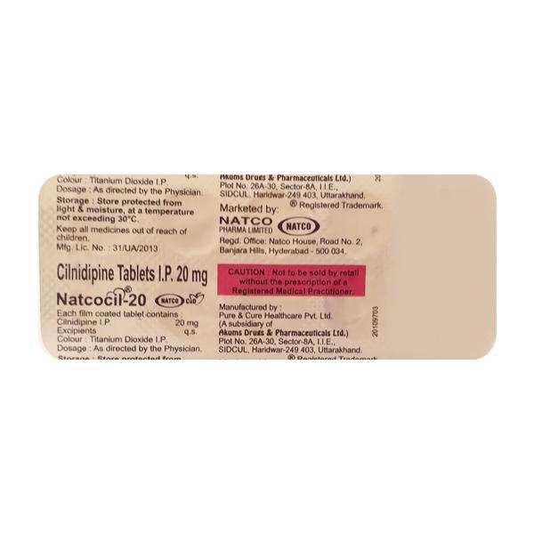 Natcocil 20mg Tablet 10'S