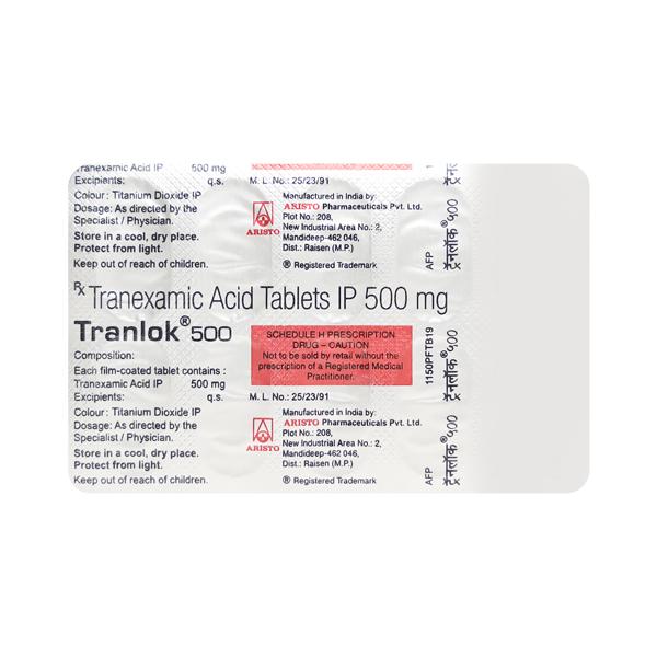 Tranlok 500mg Tablet 10'S