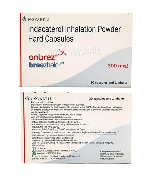 Onbrez Breezhaler 300mcg Capsule 30'S