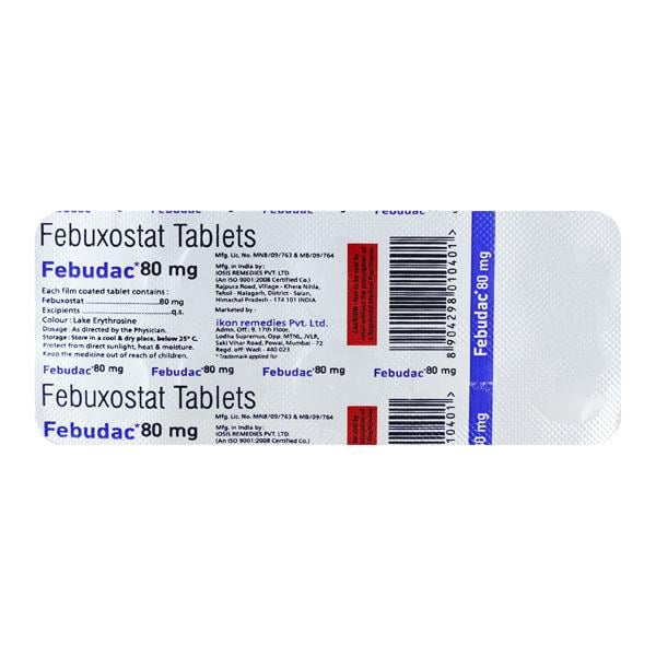 FEBUDAC 80mg Tablet 10's