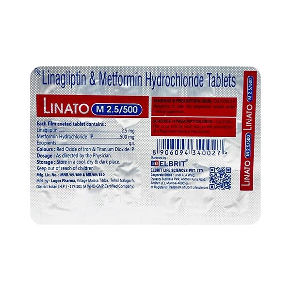 LINATO M 2.5/500 Tablet 10's
