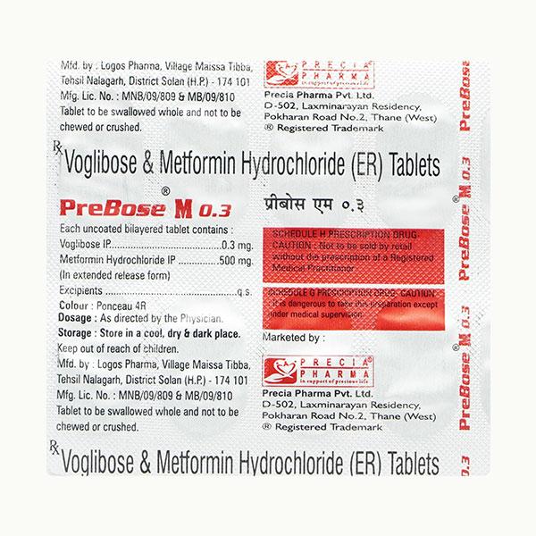 Prebose M 0.3 Tablet 10's