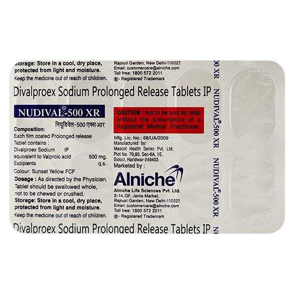NUDIVAL XR 500mg Tablet 10's