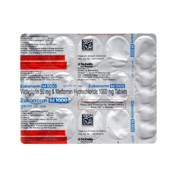 ZUKANORM M 1000 Tablet 15's