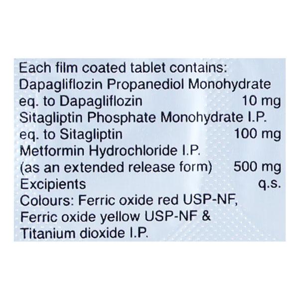GLUCRETA SM 10/100/500 Tablet 10's