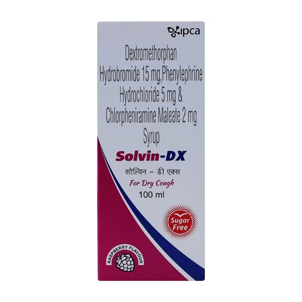 SOLVIN DX Sugar Free Raspberry Flavour Syrup 100ml